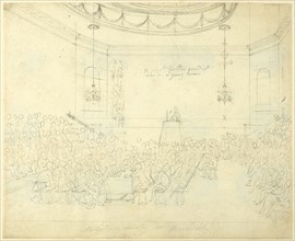 Study for Debating Society in Piccadilly, from Microcosm of London, c. 1808.