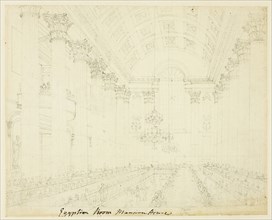 Study for Egyptian Hall Mansion House, from Microcosm of London, c. 1809.