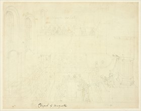 Study for Chapel of Newgate, from Microcosm of London, c. 1809.