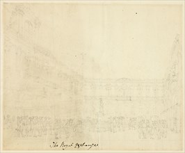 Study for The Royal Exchange, from Microcosm of London, c. 1809.
