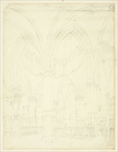 Study for Temple Church, from Microcosm of London, c. 1809.