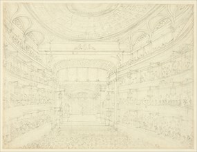 Study for New Covent Garden Theater, from Microcosm of London, c. 1810.