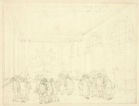 Study for Excise Office, Broad Street, from Microcosm of London, c. 1810.