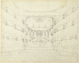 Study for An Oratorio-Covent Garden Theater, from Microcosm of London, c. 1808.