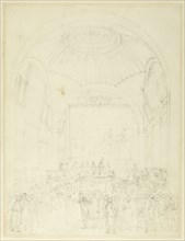 Study for Common Council Chamber, Guild Hall, from Microcosm of London, c. 1808.