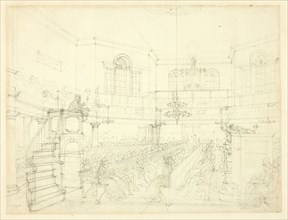 Study for The Magdalen Chapel, from Microcosm of London, c. 1809.