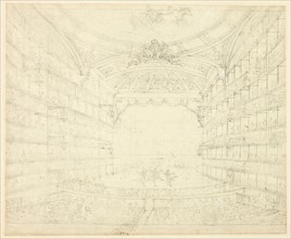 Study for Opera House, from Microcosm of London, c. 1809.