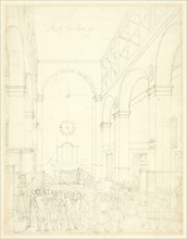 Study for Stock Exchange, from Microcosm of London, c. 1809.