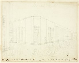 Study for St. Luke's Hospital, from Microcosm of London, c. 1809.
