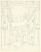 Study for St. Paul's Cathedral, from Microcosm of London, c. 1809.