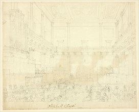 Study for Whitehall Chapel, from Microcosm of London, c. 1809.