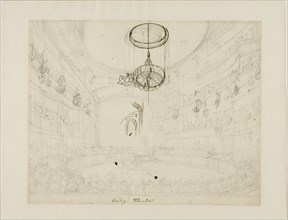 Study for Astley's Theatre (recto); Study for Crystal Chadeliers in Astley's Amphiteatre (verso), c. 1808.