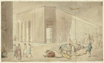 Study for St. Luke's Hospital, from Microcosm of London, c. 1809.
