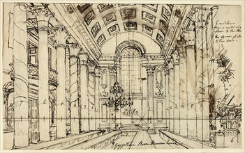 Study for Egyptian Hall Mansion House, from Microcosm of London, c. 1809.