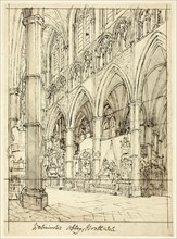 Study for Westminster Abbey, from Microcosm of London, c. 1809.