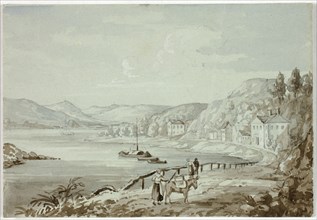 On the Rhine (recto), and Mother and Child (verso), 1841.