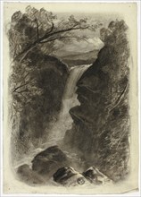 Mountain Waterfall, c. 1855.