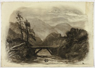 Mountain Stream with Small Bridge II, c. 1855.