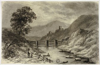 Mountain Stream with Boat, c. 1855.