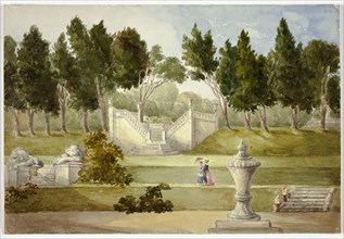 Garden at Clifton Hall, July 1845.