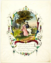 Dearest 'Tis Sweet to Loving Hearts (valentine), 1840/60.