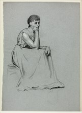 Seated Woman Resting on her Elbow, n.d.