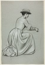 Kneeling Woman with Straw Hat, n.d.