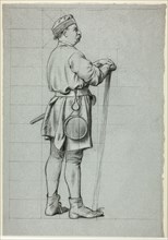 Standing Man with Hands Resting on Stick, n.d.