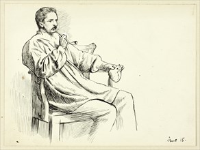 Seated Man Smoking Pipe, n.d.