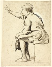 Seated Man with Raised Arm, n.d.