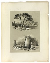 Frejus and Pennard Castle, from Picturesque Selections, 1860.