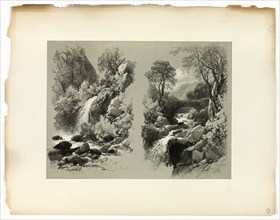 Lady Fall, Vale of Heath, and Fall on the Brent, from Picturesque Selections, 1860.