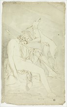 Ancient Bas-Relief of Sleeping Hunter and Dog, 1775.
