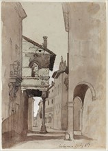 Street in Bologna, 1845.