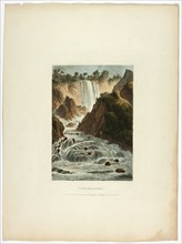 Cascade of Terni, plate fourteen from the Ruins of Rome, published March 28, 1798.