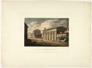 Temple of Fortuna Virilis, plate thirty-four from the Ruins of Rome, published January 1, 1797.