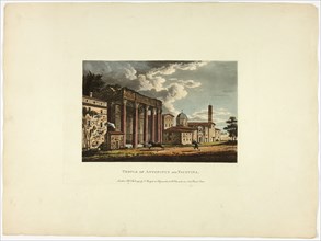 Temple of Antoninus and Faustina, plate thirty-six from the Ruins of Rome, published January 7, 1797.