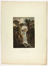 Cascade of Tivoli, plate thirty-nine from the Ruins of Rome, published February 1, 1798.