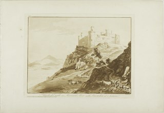 Harlech Castle in Merioneth Shire with Snowdon at a Distance, 1776.