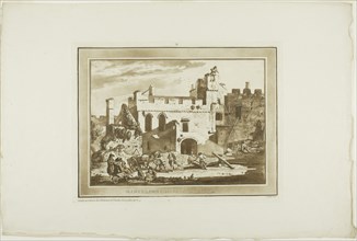 Manerbawr Castle, from Twelve Views in Aquatinta from Drawings taken on the Spot in South Wales, 1775.