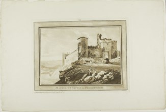 Manerbawr Castle in Pembroke Shire, from Twelve Views in Aquatinta from Drawings taken on the Spot in South Wales, 1773-75.