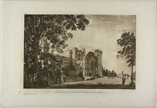 The Entrance of Warwick Castel from the Lower Court, plate 2, January 1776.