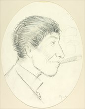 Profile of Man Smoking Cigar, 1889.