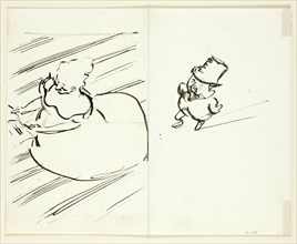 Sketches of Man and Woman Seen from Above, n.d.