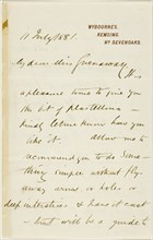 Letter to Kate Greenaway, 1881.