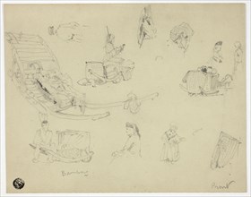 Sketches of Figures, Sleds at Bambarg, n.d.