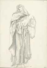Draped Male Figure (sketchbook #2614), c. 1873-77.
