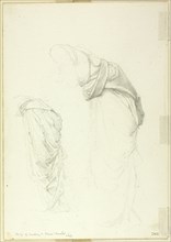Drapery, two studies for The Mirror of Venus, c. 1873-77.