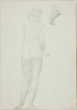 Backview of Standing Nude Woman and Sketch of a Foot, c. 1873-77.