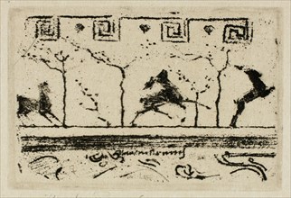 Stags, A Study for the Decoration of a Frame (Third Version), 1890-98.
